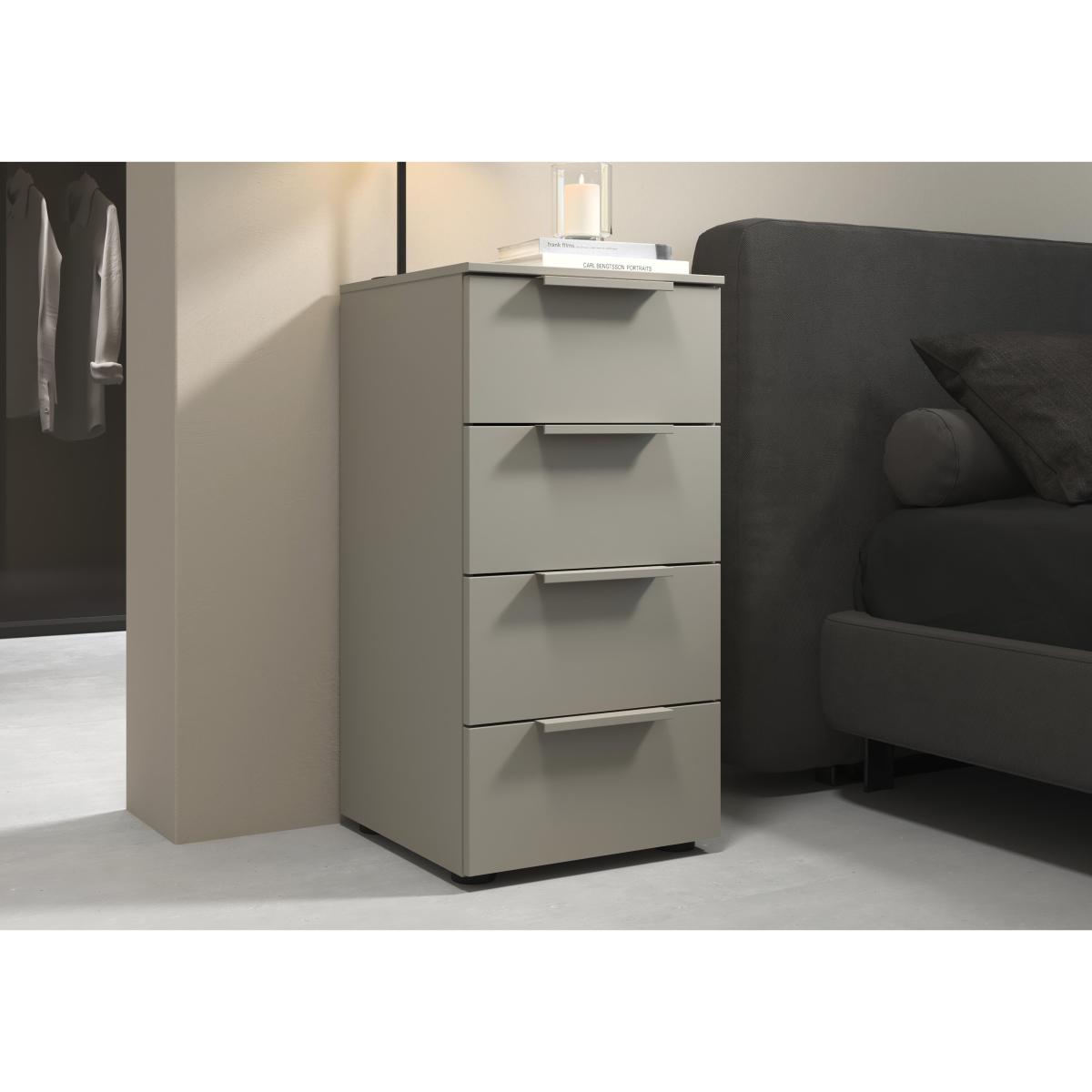 Rauch - Haven 40cm 4 Drawer Décor Chest - Silk Grey/Silk Grey Front – image 2
