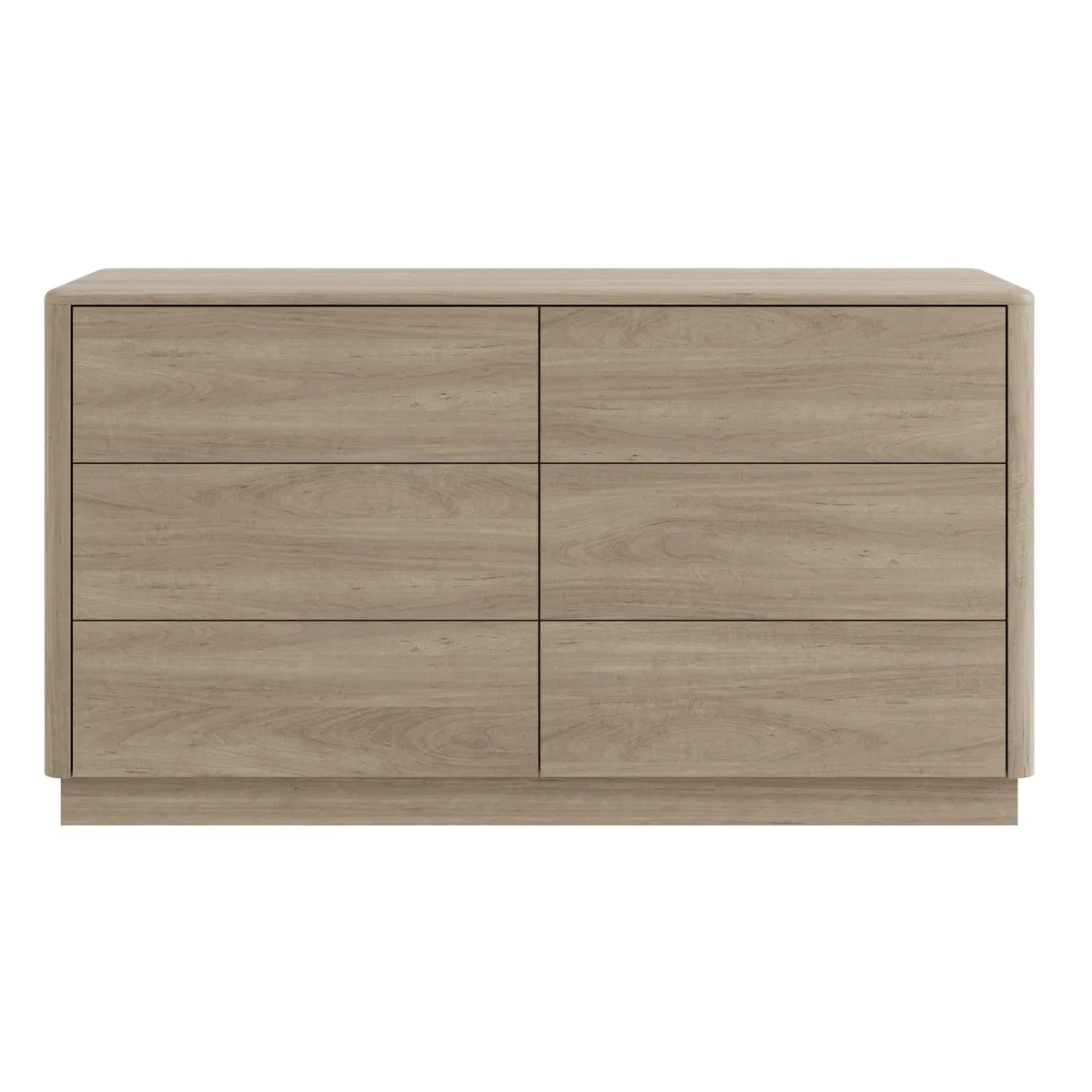 Modern Light Oak 6 Drawer Chest of Drawers - Rowan – image 5