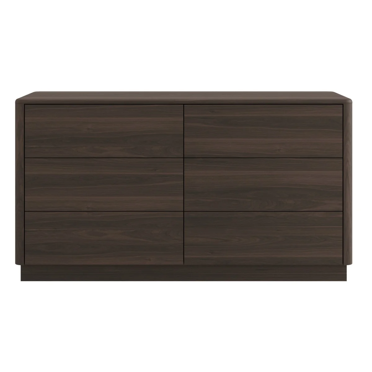 Modern Walnut 6 Drawer Chest of Drawers - Rowan – image 5