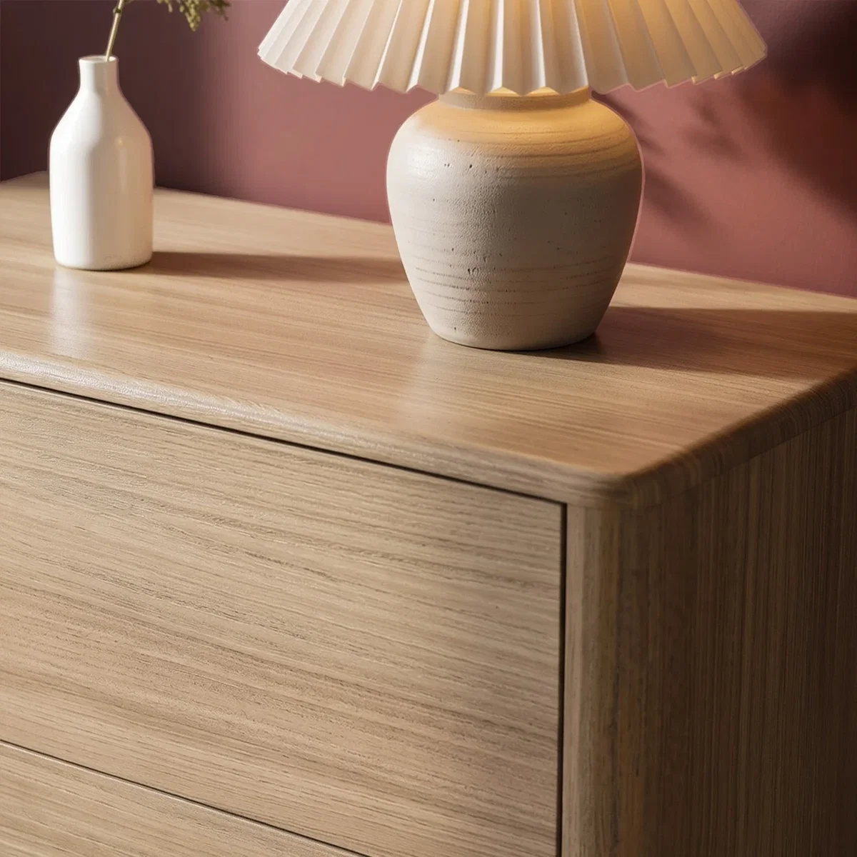 Modern Oak 3 Drawer Chest of Drawers - Rowan – image 3