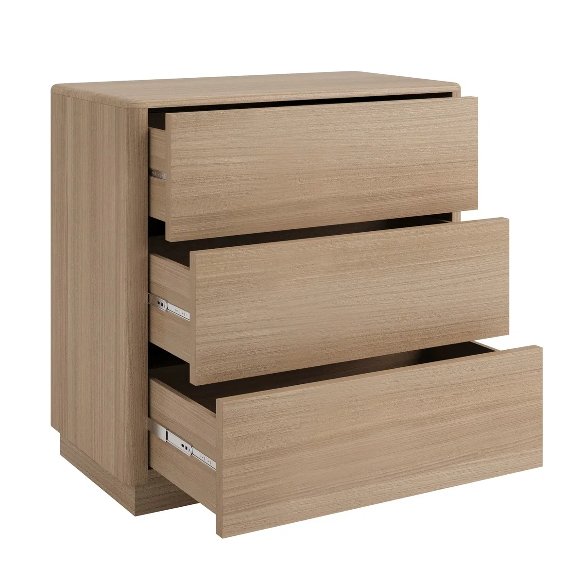 Modern Oak 3 Drawer Chest of Drawers - Rowan – image 6