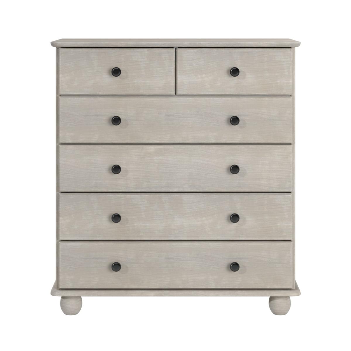 White Wash Pine Chest of 6 Drawers - Hampton – image 3