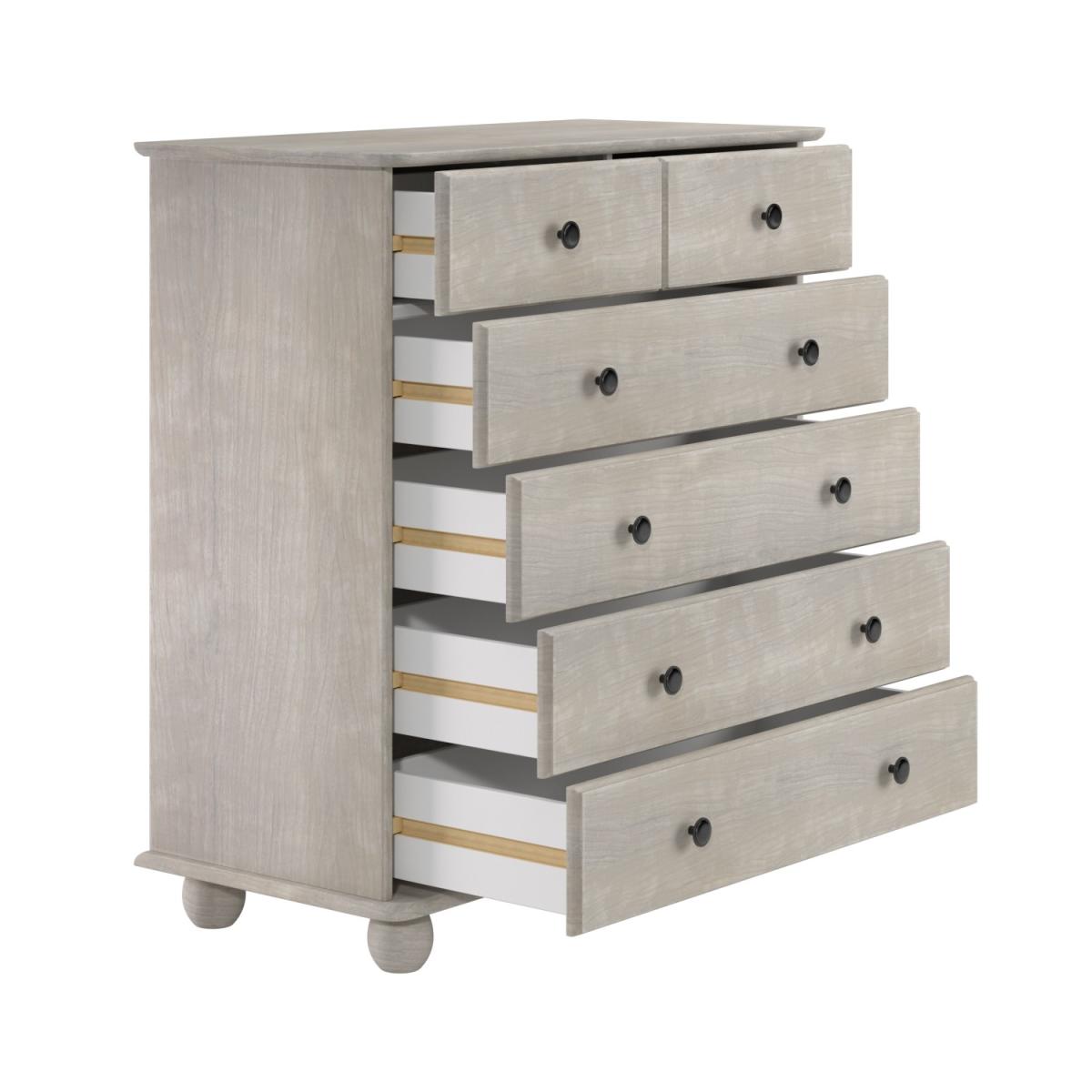White Wash Pine Chest of 6 Drawers - Hampton – image 4