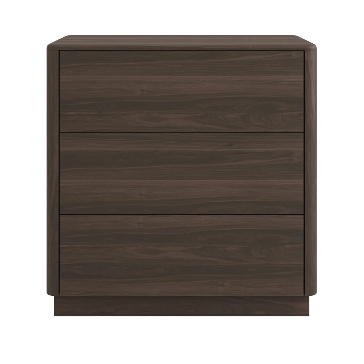 Modern Walnut 3 Drawer Chest of Drawers - Rowan – image 5