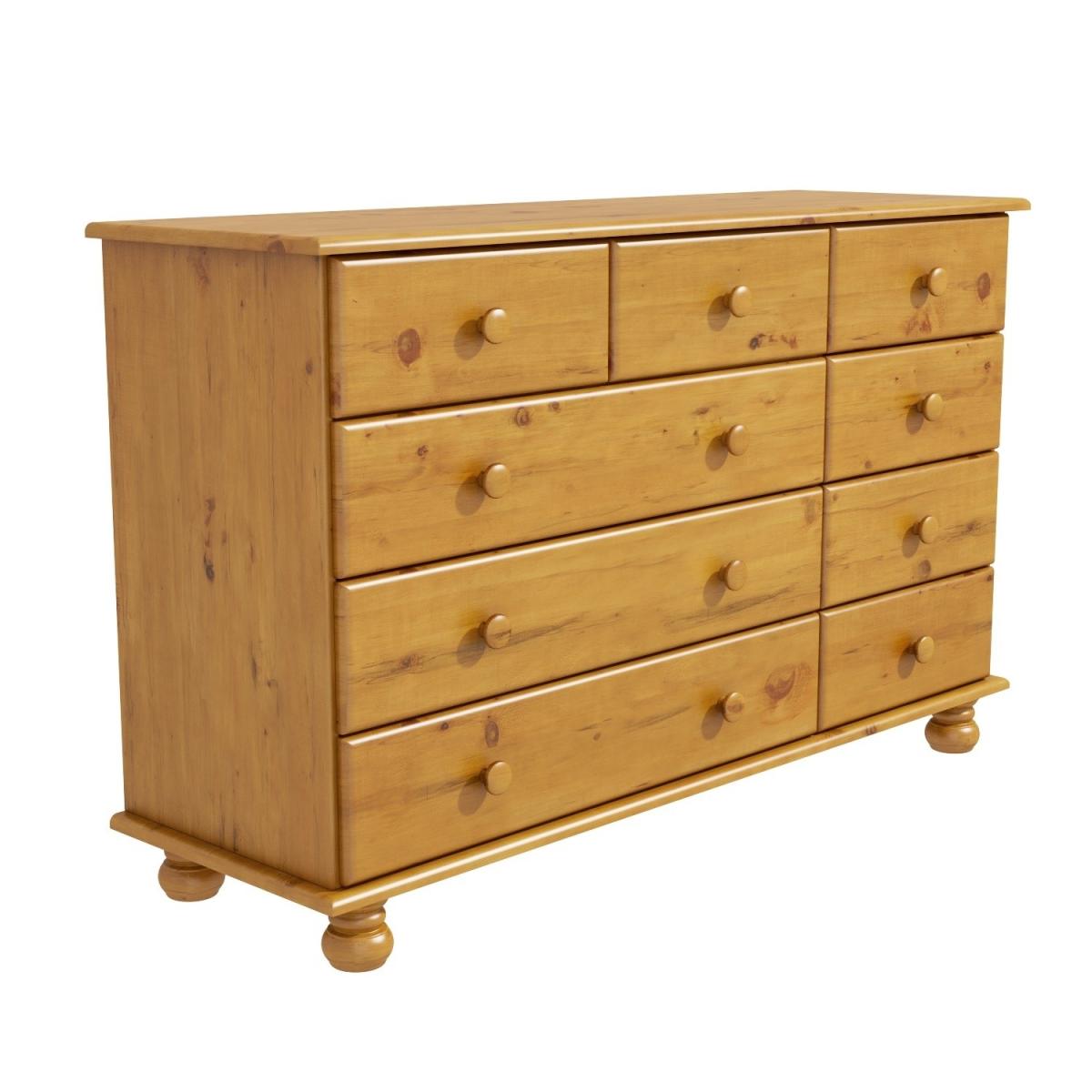 Wide Pine Chest of 9 Drawers - Hamilton – image 4