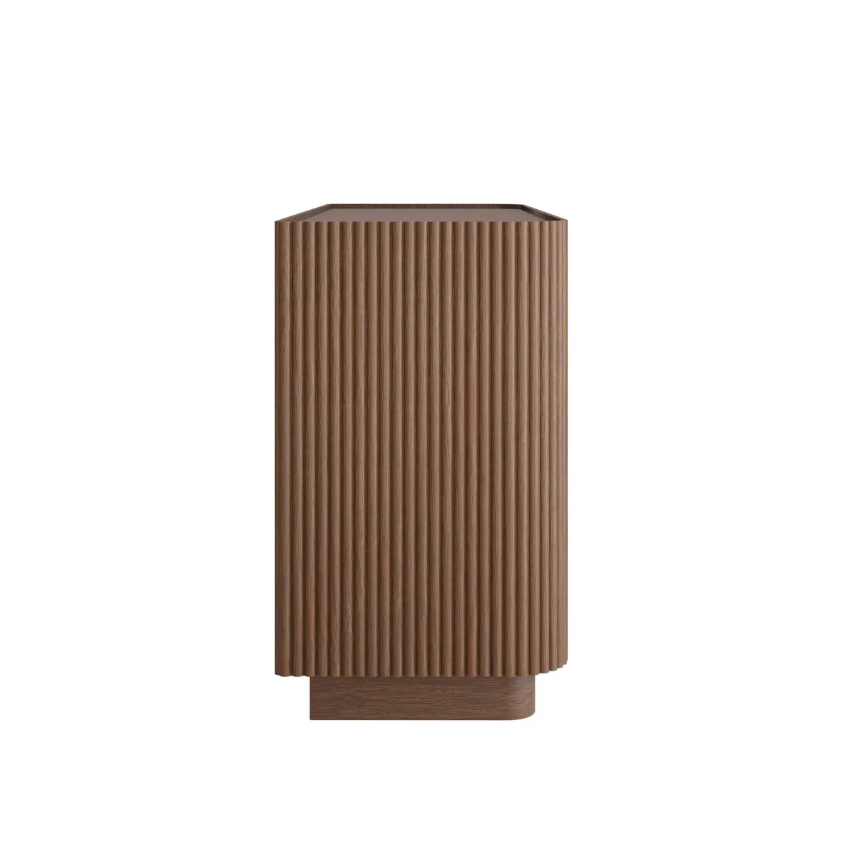 Walnut Ribbed 6 Drawer Wide Chest of Drawers - Fully Assembled - Drew – image 7