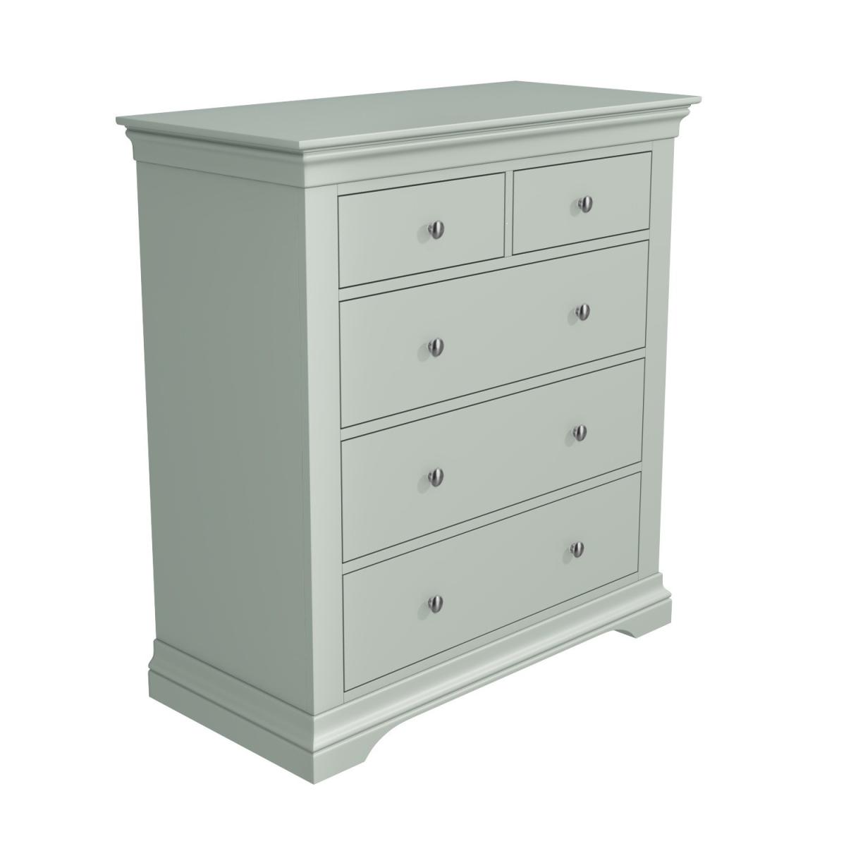 3 + 2 Drawer Chest of Drawers in Sage - Olivia – image 4