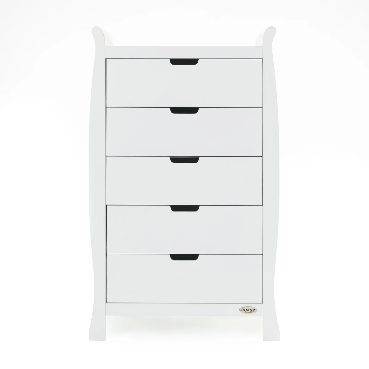 Obaby Stamford Sleigh Tall 5 Drawer Chest - White – image 3