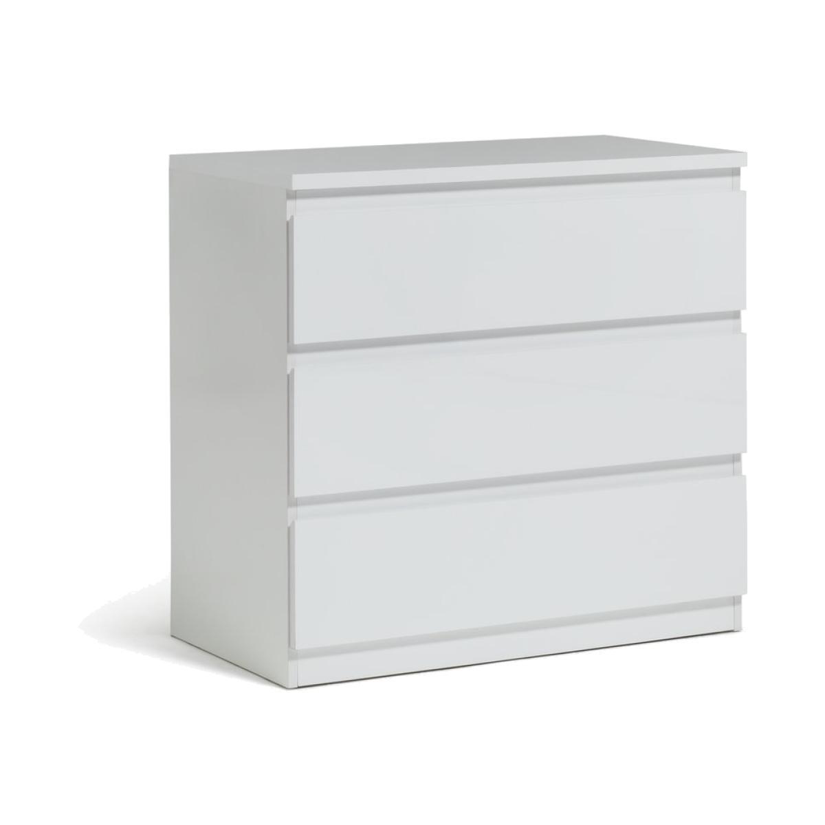 Habitat Jenson Gloss 3 Drawer Chest - White – image 1