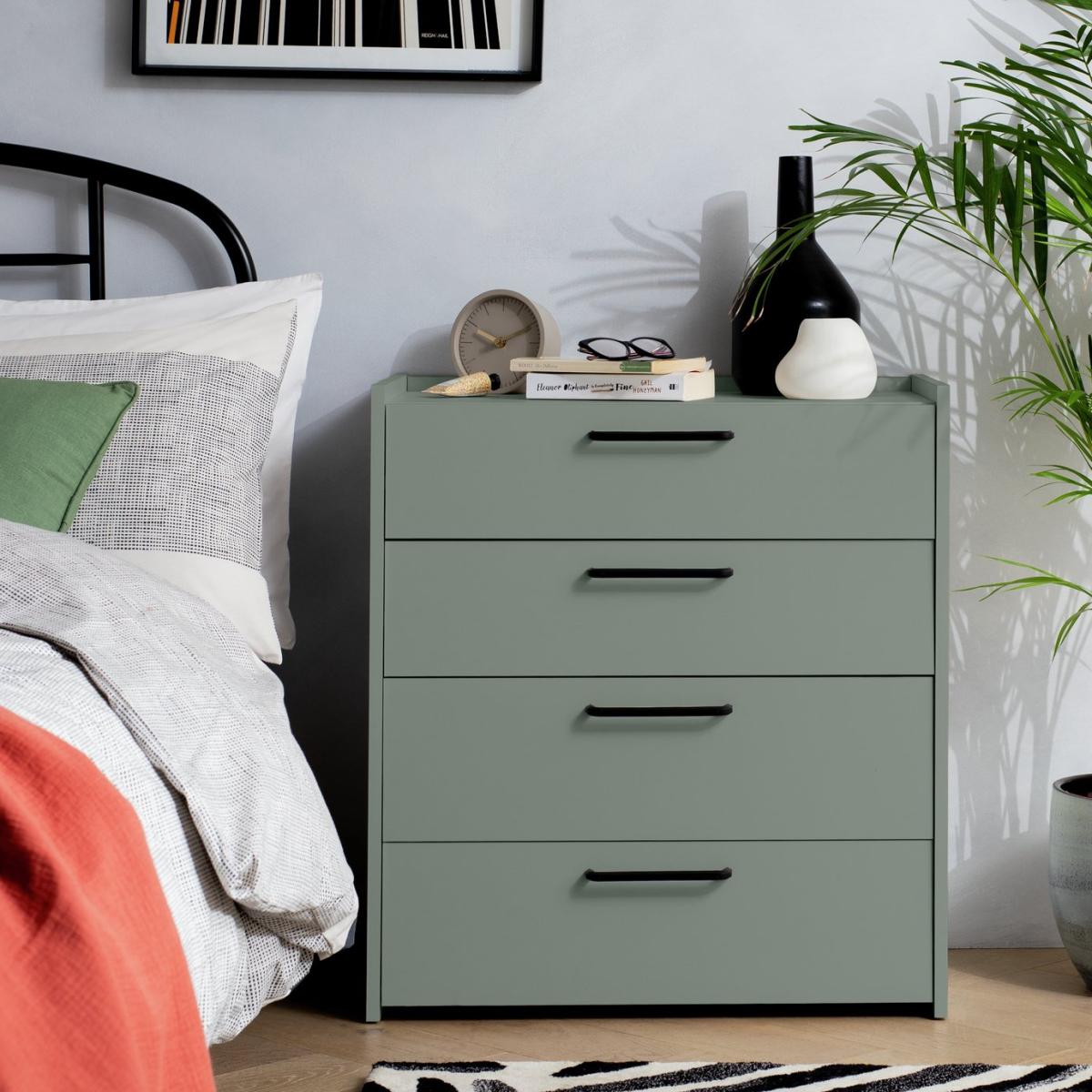 Habitat Oldham Wide 4 Drawer Chest - Green – image 2