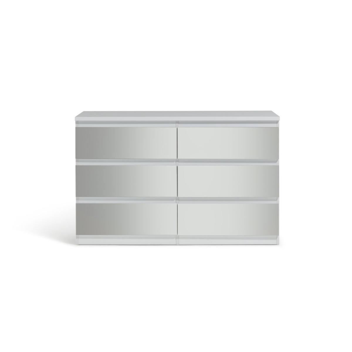 Habitat Jenson 3+3 Drawer Mirrored Chest - White – image 5