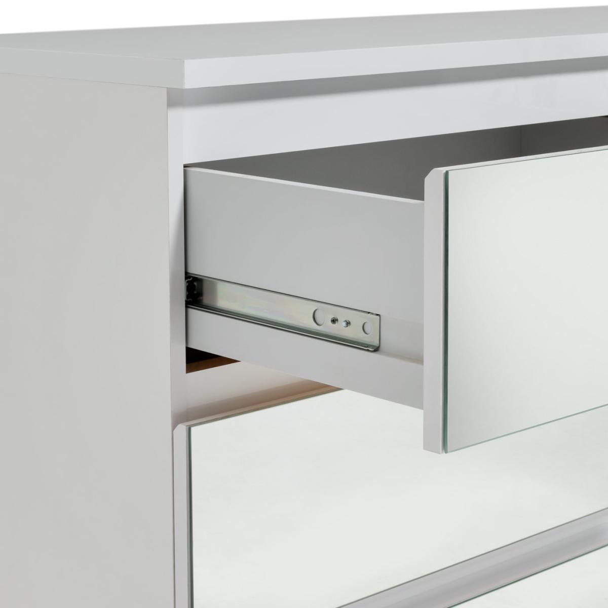 Habitat Jenson 3+3 Drawer Mirrored Chest - White – image 6