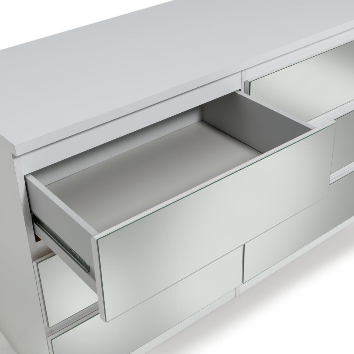 Habitat Jenson 3+3 Drawer Mirrored Chest - White – image 7