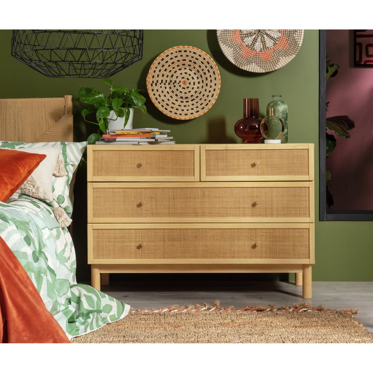 Habitat Simone 2 + 2 Wide Drawer Rattan Chest – image 3