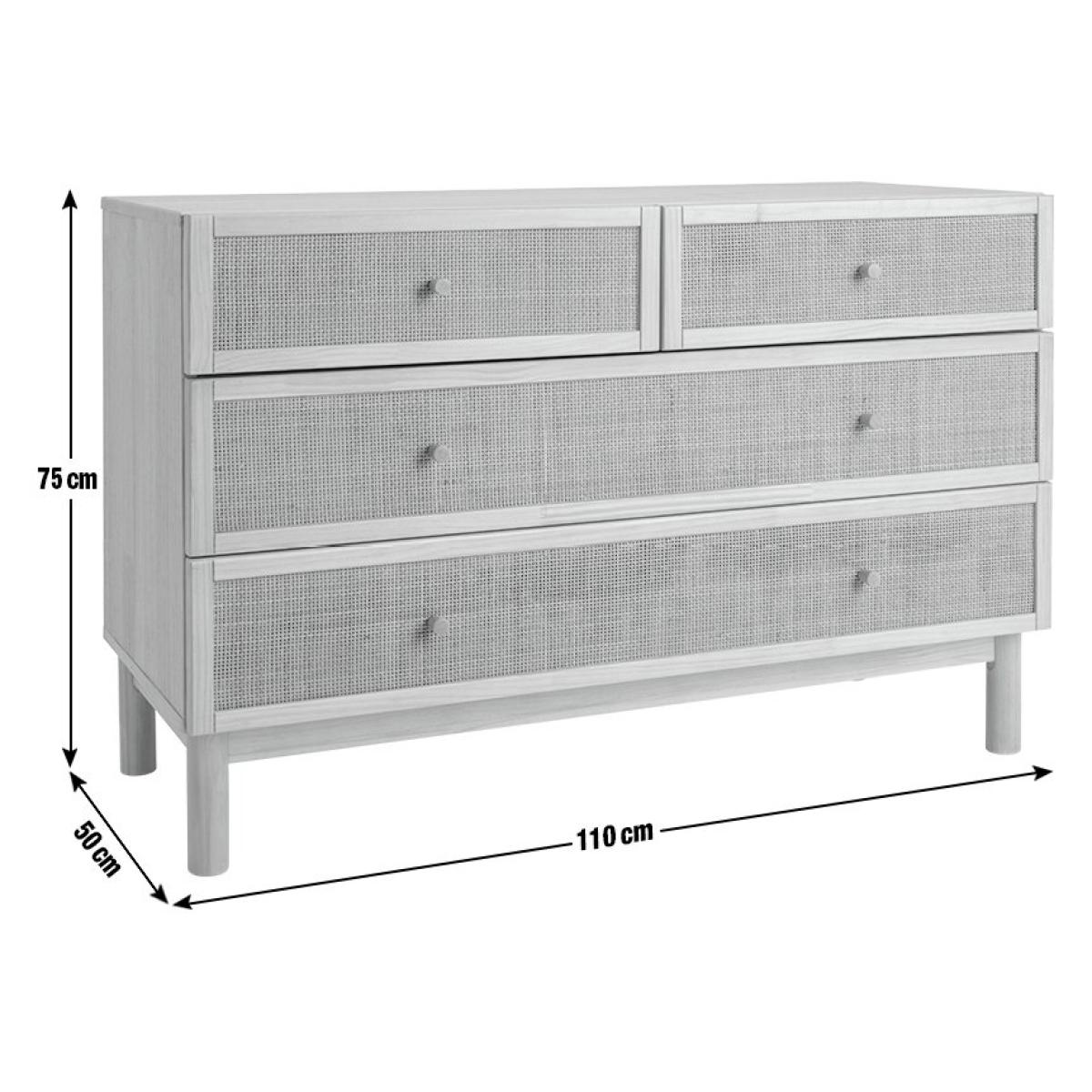 Habitat Simone 2 + 2 Wide Drawer Rattan Chest – image 4