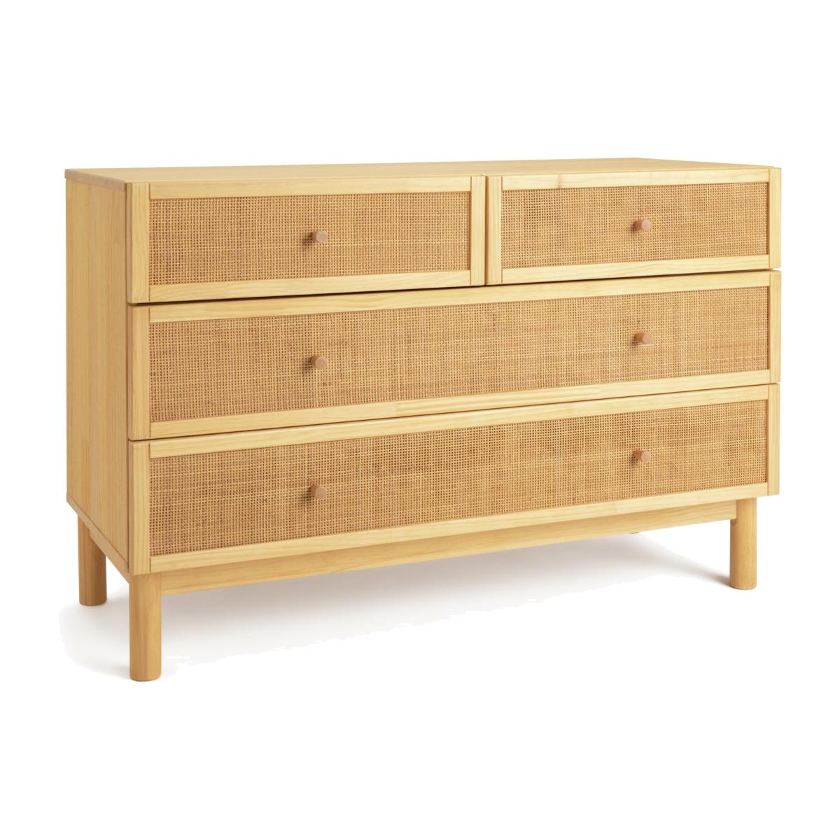 Habitat Simone 2 + 2 Wide Drawer Rattan Chest – image 1