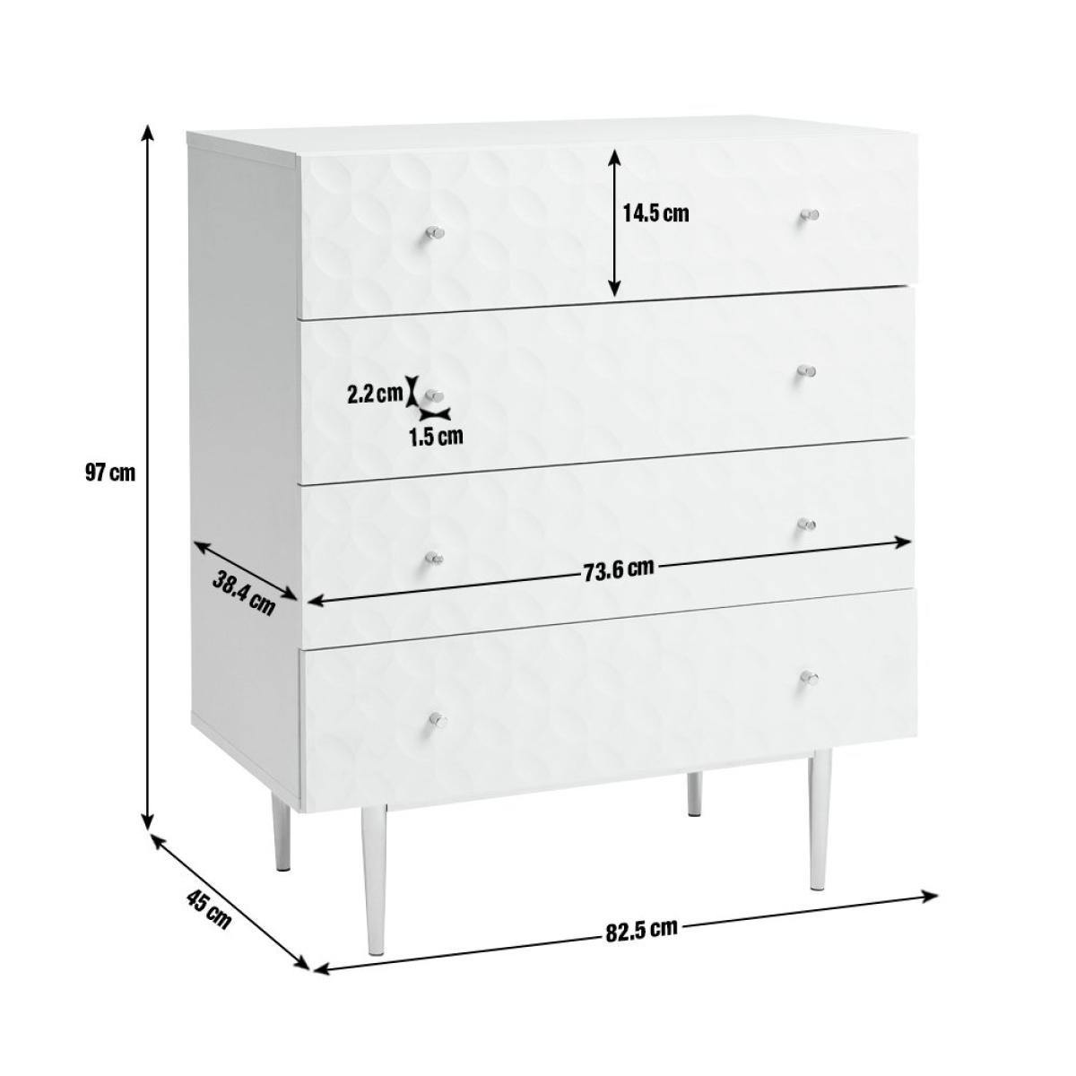 Habitat Sienna 4 Drawer Chest - White – image 10