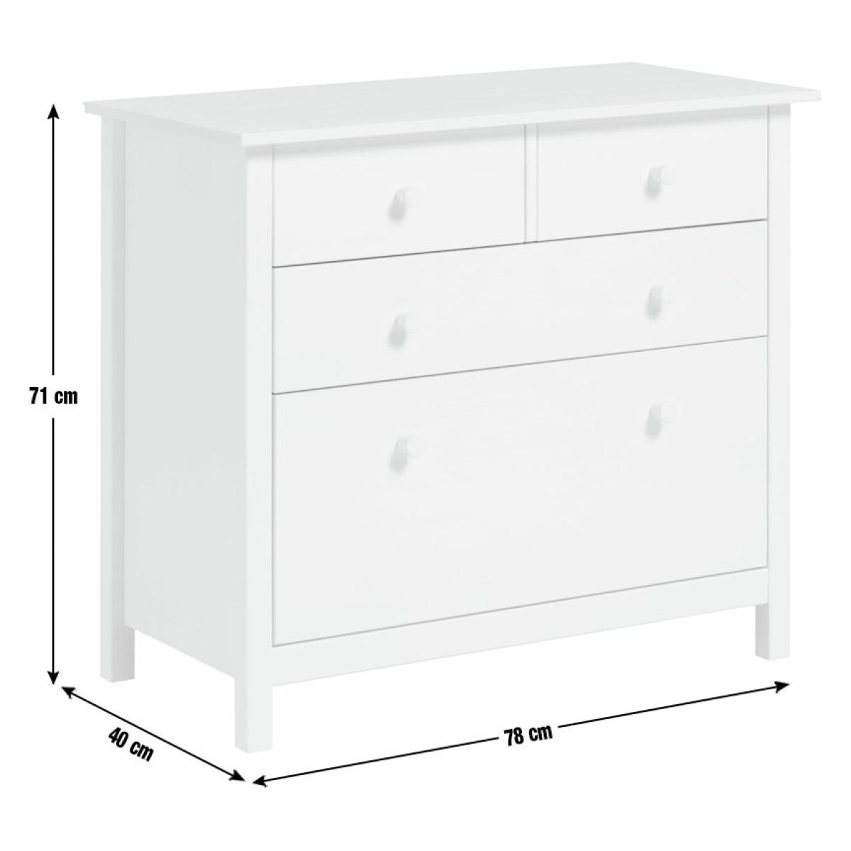 Habitat Kids Scandinavia 4 Chest of Drawers - White – image 3