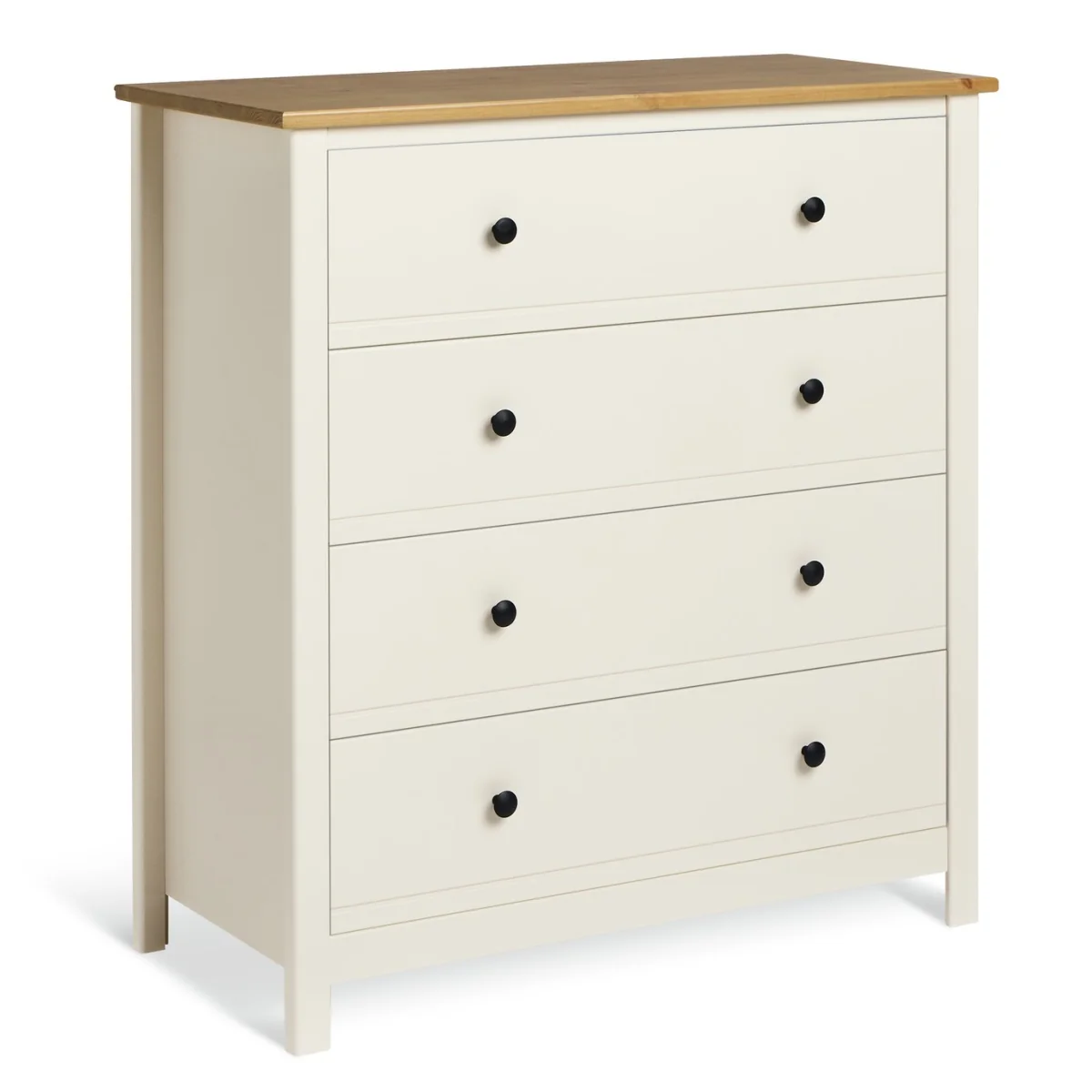 Habitat Brooklyn 4 Drawer Chest - Cream And Oak – image 3