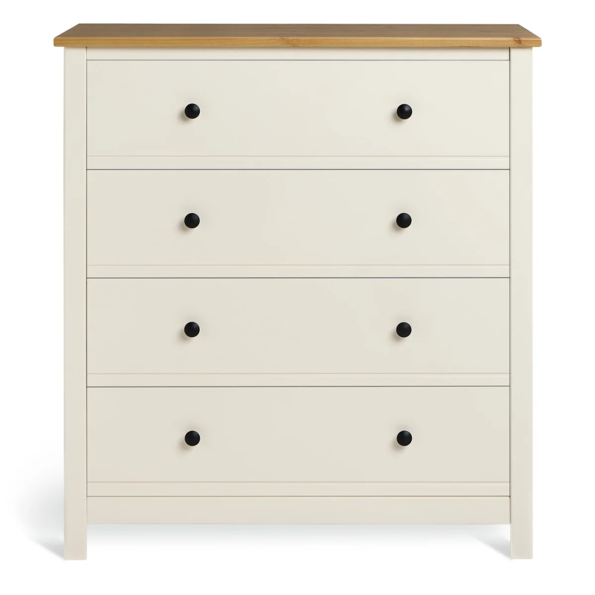 Habitat Brooklyn 4 Drawer Chest - Cream And Oak – image 4