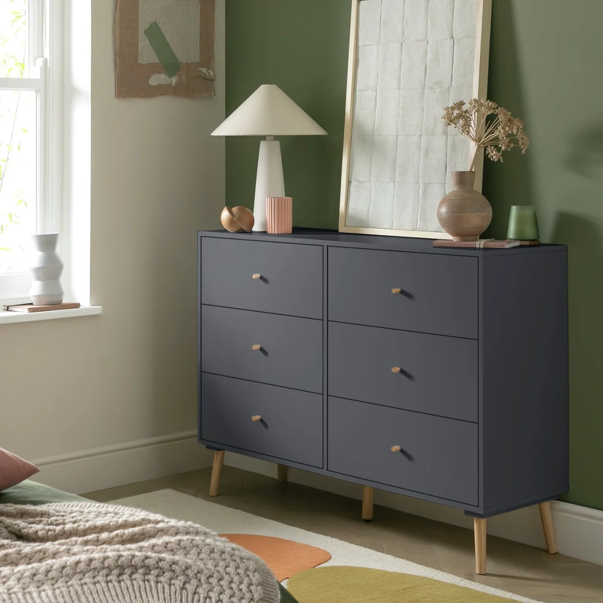 Habitat Otto 6 Drawer Chest - Grey – image 1