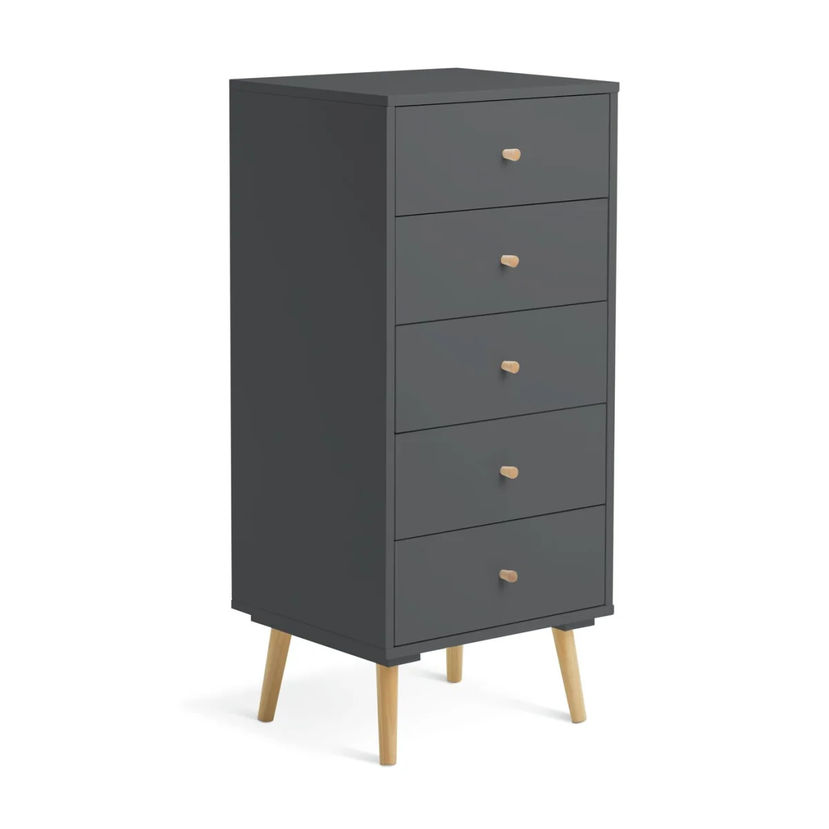 Habitat Otto 5 Drawer Tallboy - Grey – image 2