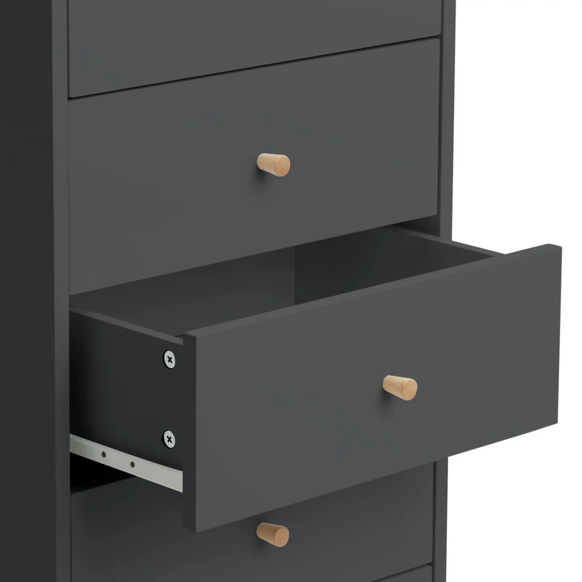 Habitat Otto 5 Drawer Tallboy - Grey – image 7