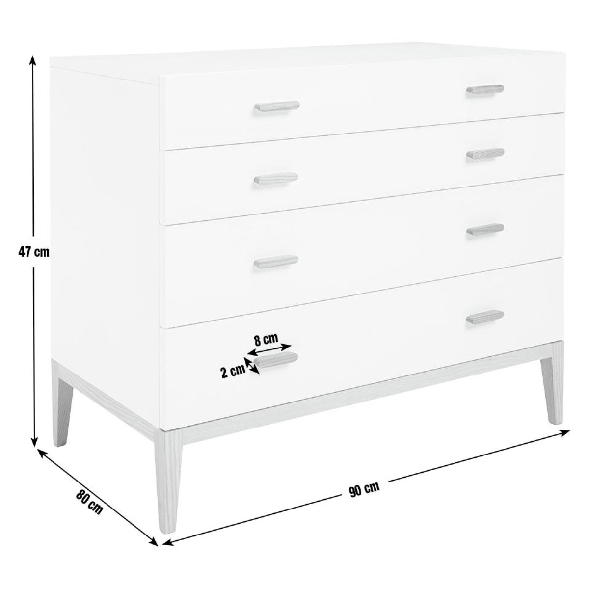 Habitat Tatsuma 4 Drawer Chest - White – image 3