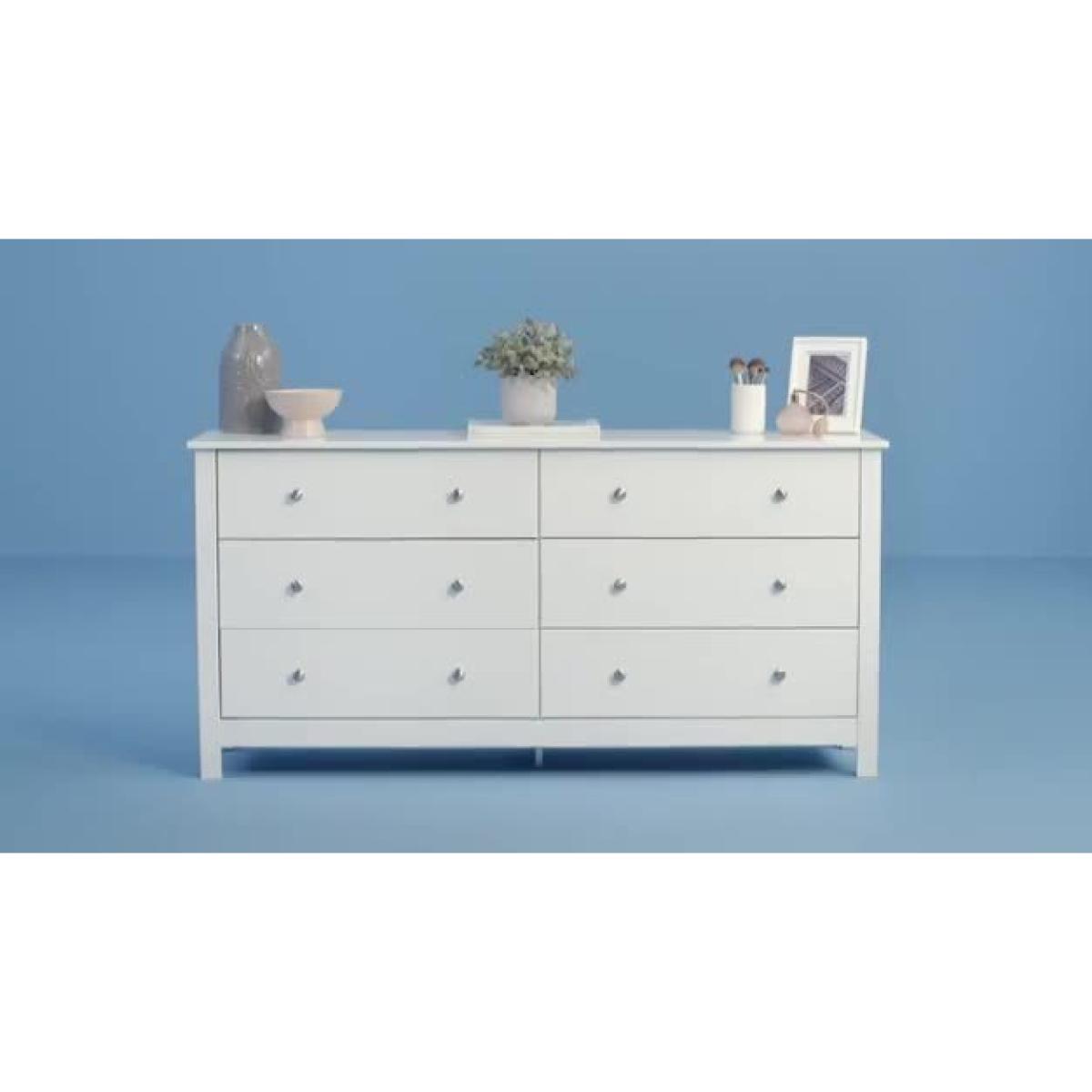 Habitat Osaka 3+3 Drawer Chest of Drawers - White – image 2