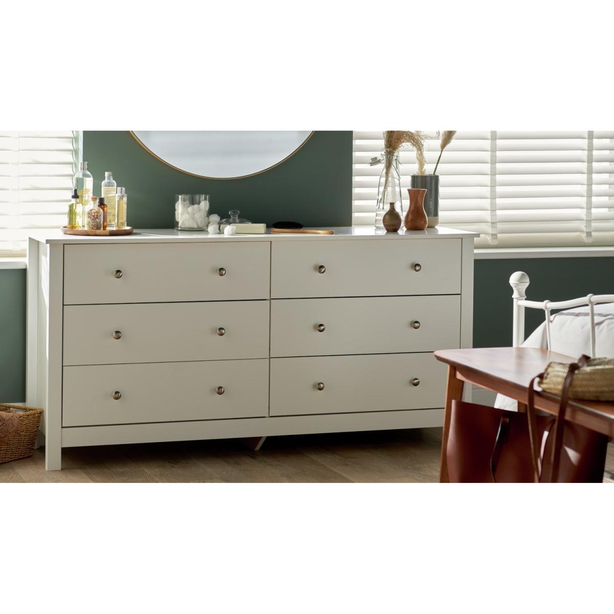 Habitat Osaka 3+3 Drawer Chest of Drawers - White – image 3
