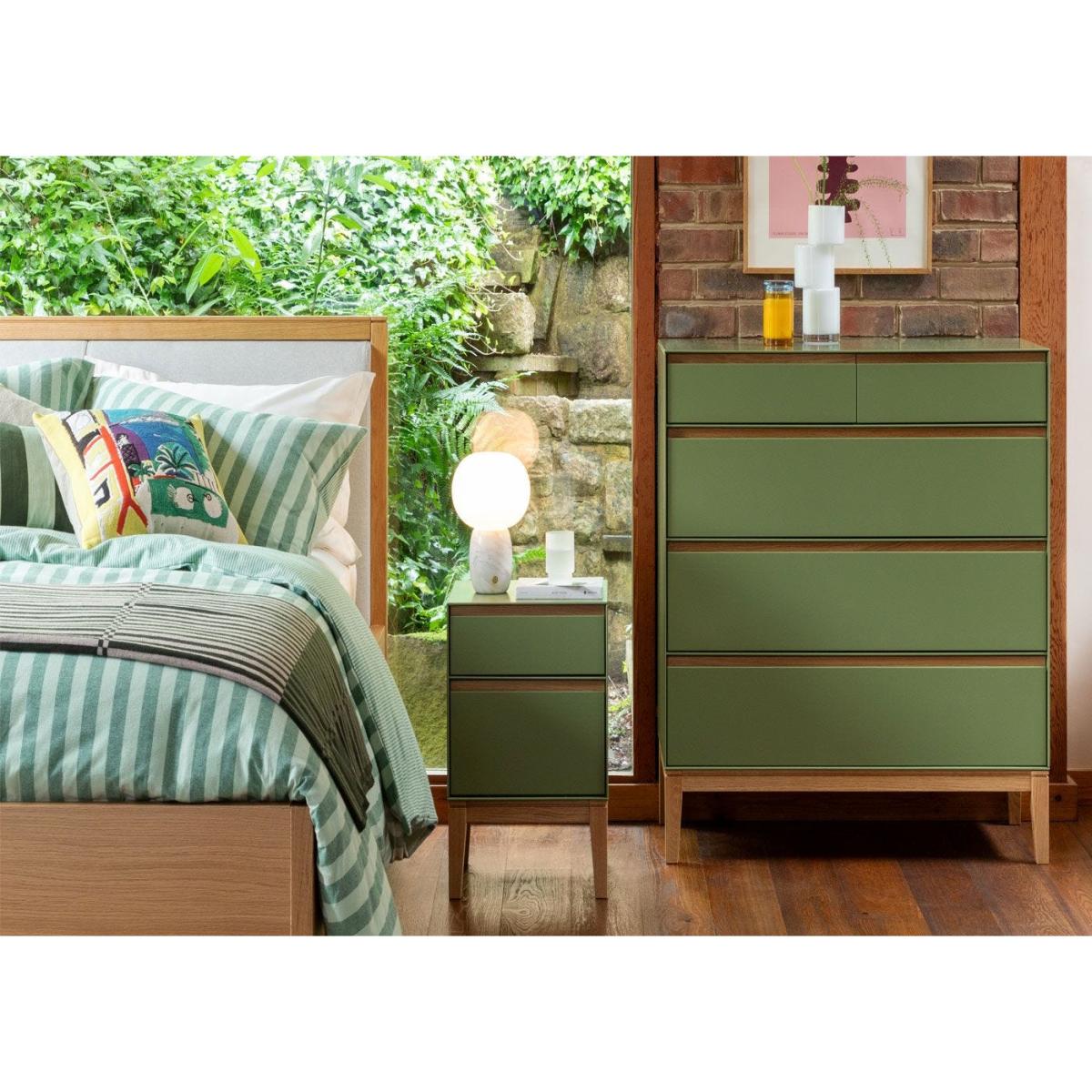 Heal's Lars 5 Drawer Chest Olive Green – image 2