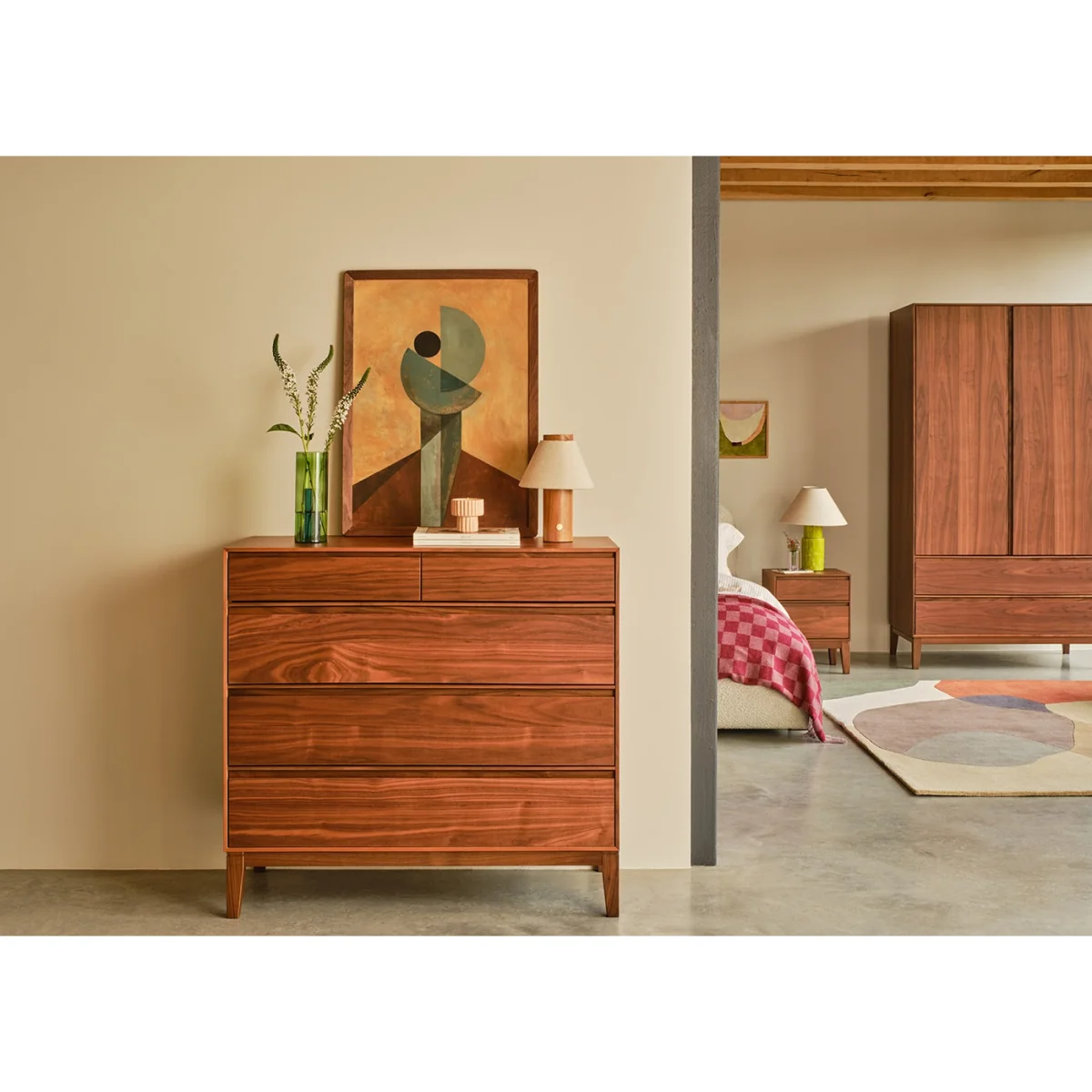 Heal's Lars 5 Drawer Chest Walnut – image 2