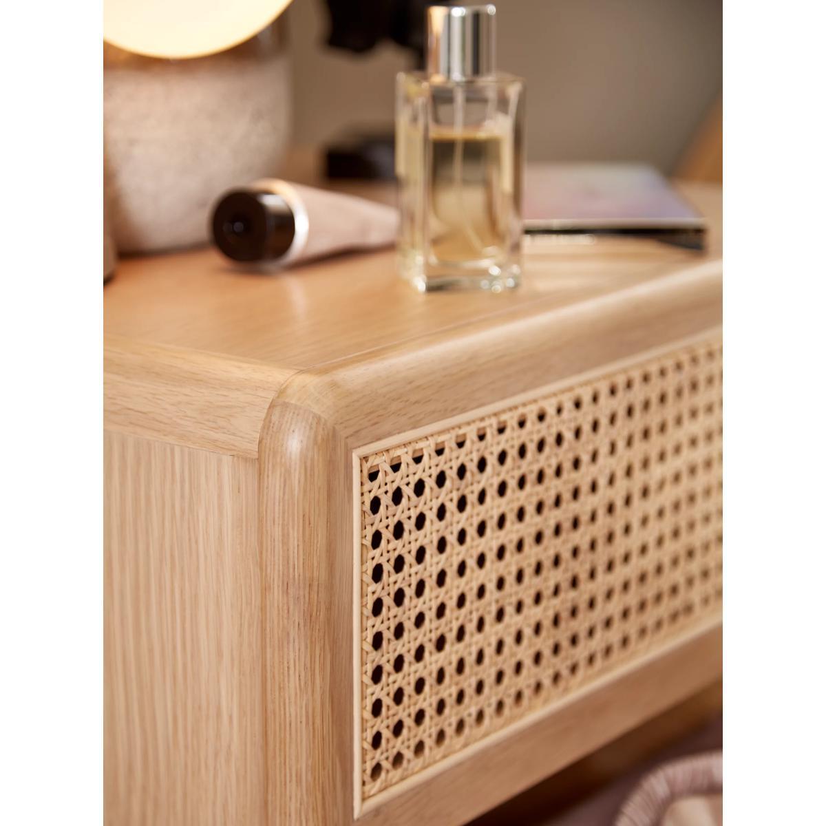 John Lewis & Partners Rattan 5 Drawer Tallboy Chest, Oak – image 3