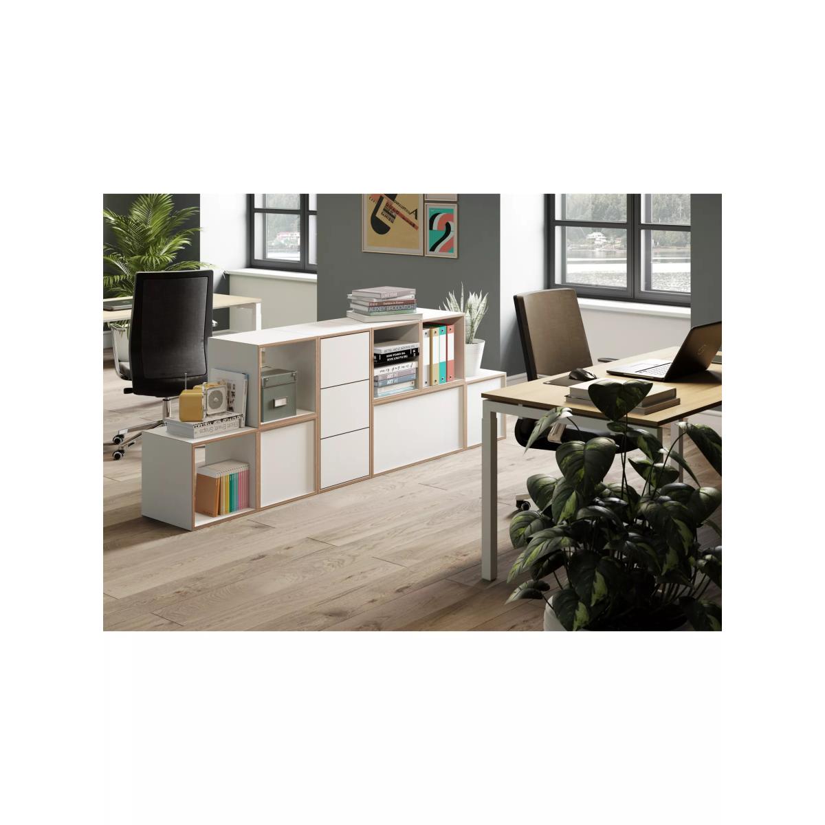 Bisley BOB Modular Storage Single Unit Cube, White – image 2