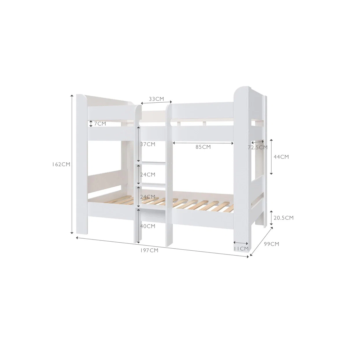 Great Little Trading Co Paddington Bunk Bed, Single, White – image 5