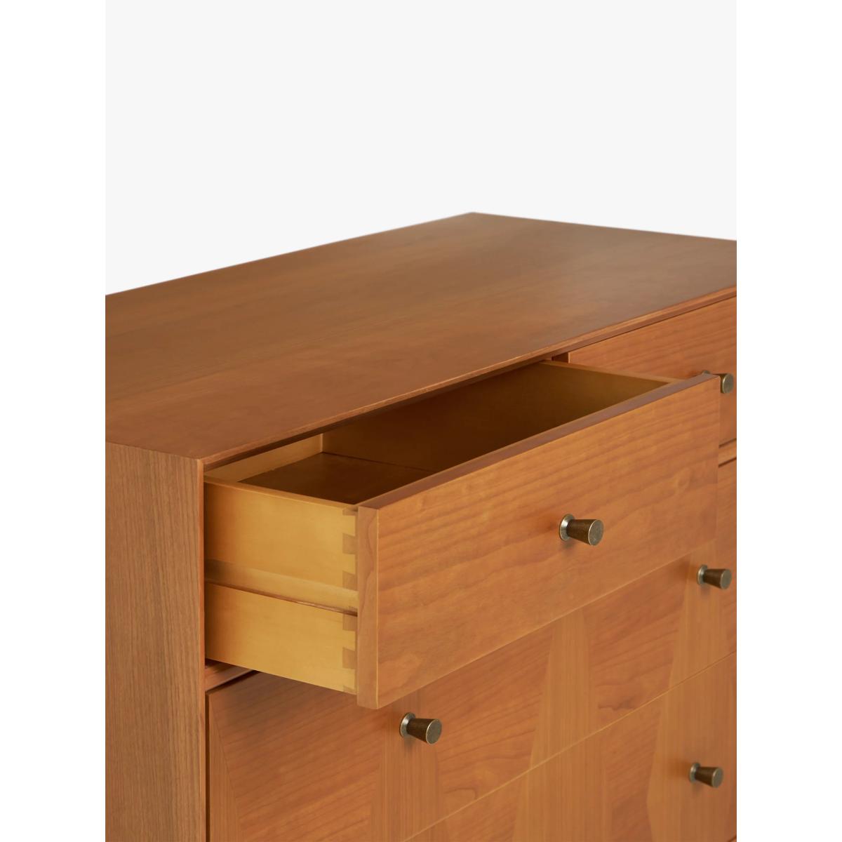 John Lewis Marquetry 5 Drawer Wood Chest, Natural – image 4