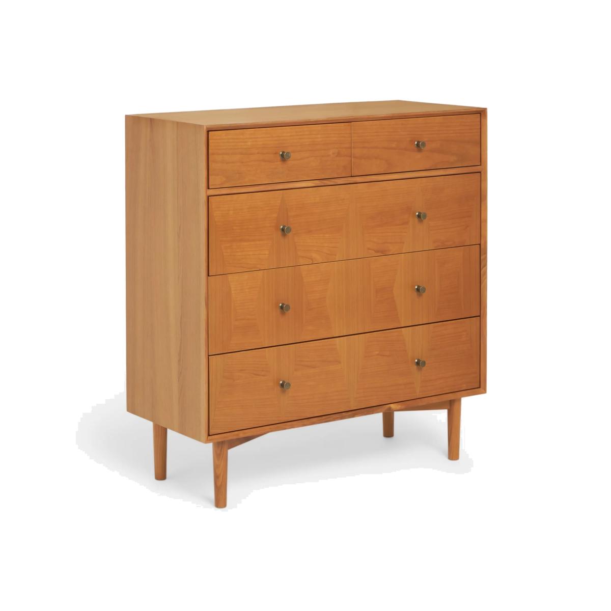 John Lewis Marquetry 5 Drawer Wood Chest, Natural – image 1