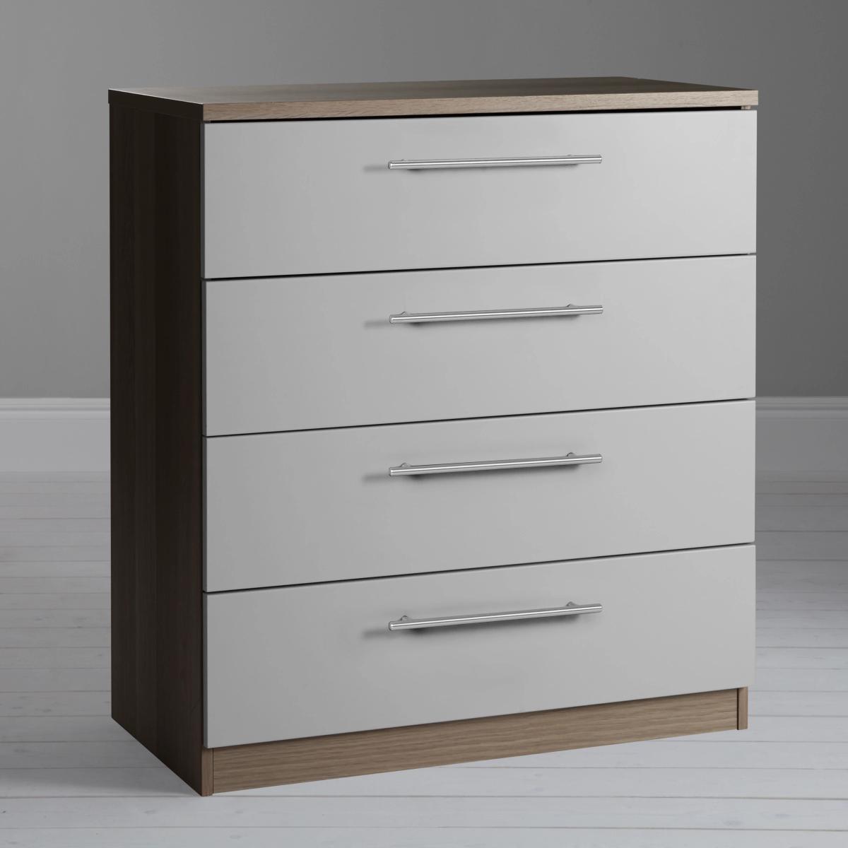 ANYDAY John Lewis & Partners Mix it T-Bar Handle Wide 4 Drawer Chest, House Smoke/Grey Ash – image 2