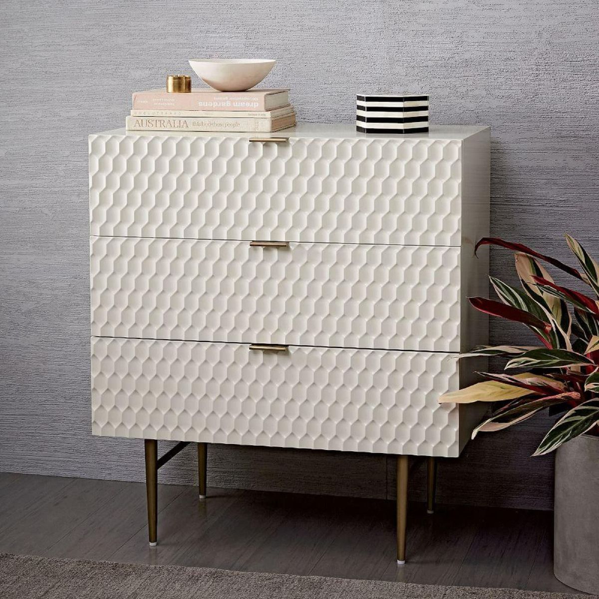 west elm Audrey 3 Drawer Chest, Parchment – image 4