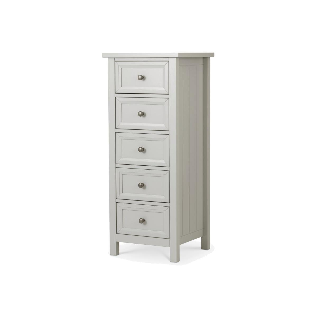 Julian Bowen Maine 5 Drawer Tallboy Chest, Grey – image 1