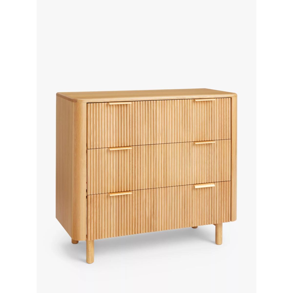 John Lewis Natural Contemporary 3 Drawer Chest, Natural – image 2