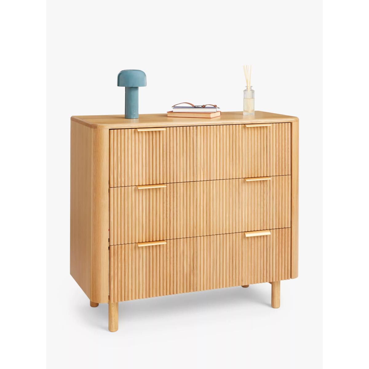 John Lewis Natural Contemporary 3 Drawer Chest, Natural – image 3