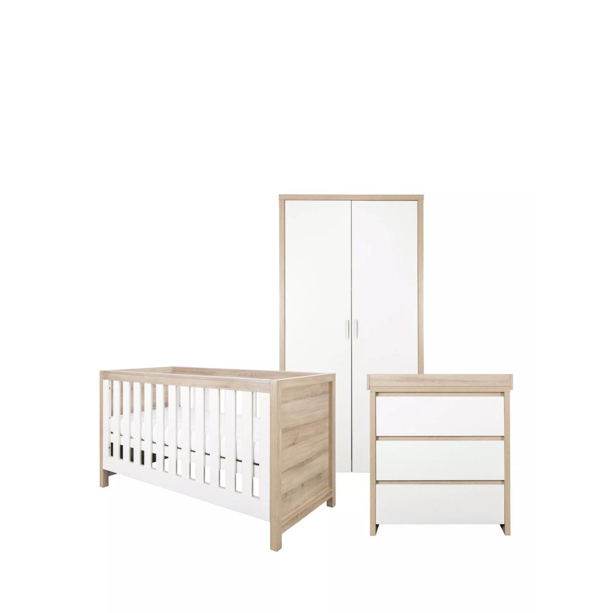 Tutti Bambini Modena Cotbed, Wardrobe and Chest of Drawers 3 Piece Room Set – image 2
