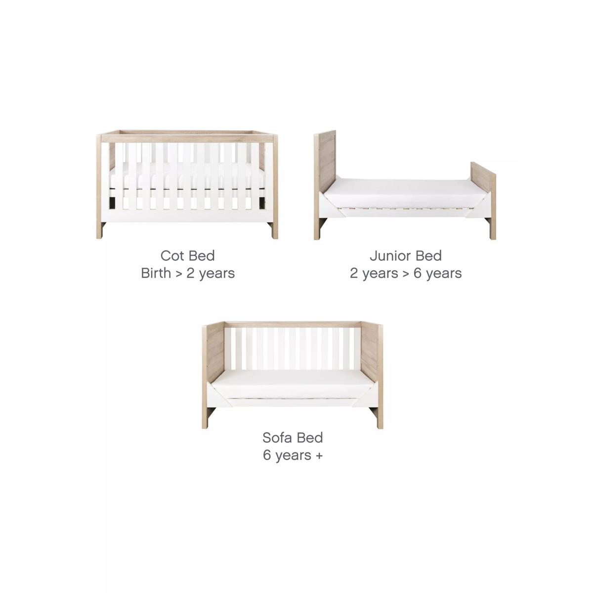 Tutti Bambini Modena Cotbed, Wardrobe and Chest of Drawers 3 Piece Room Set – image 3