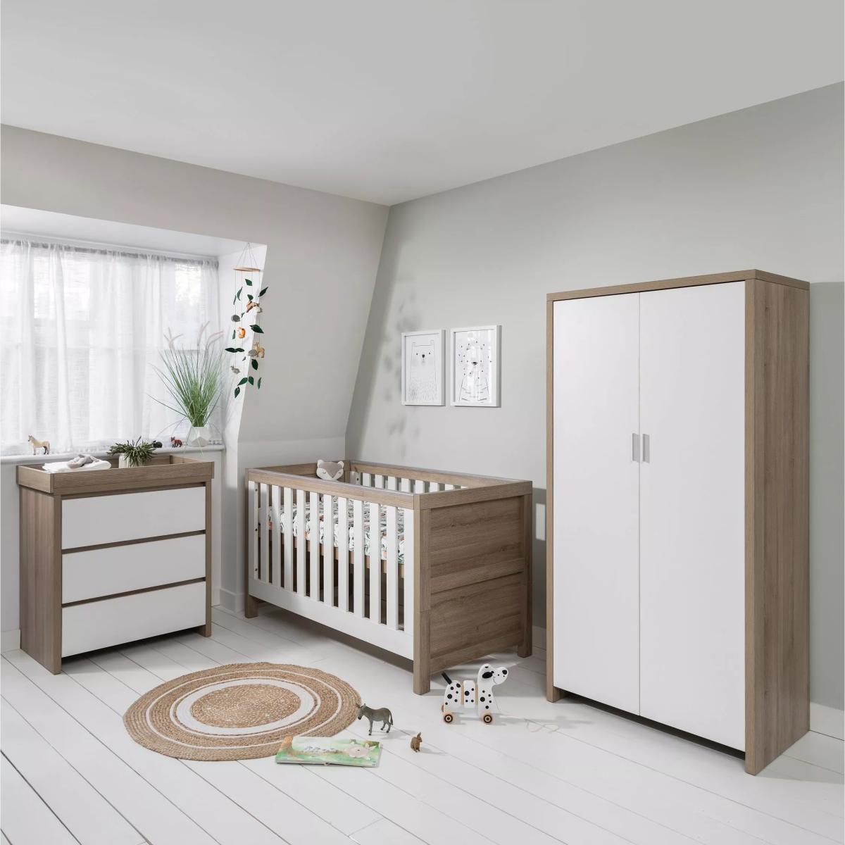 Tutti Bambini Modena Cotbed, Wardrobe and Chest of Drawers 3 Piece Room Set – image 1