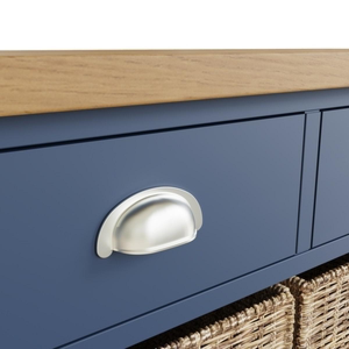 Ruskin Oak 2 Drawer 4 Basket Unit - Blue – image 4