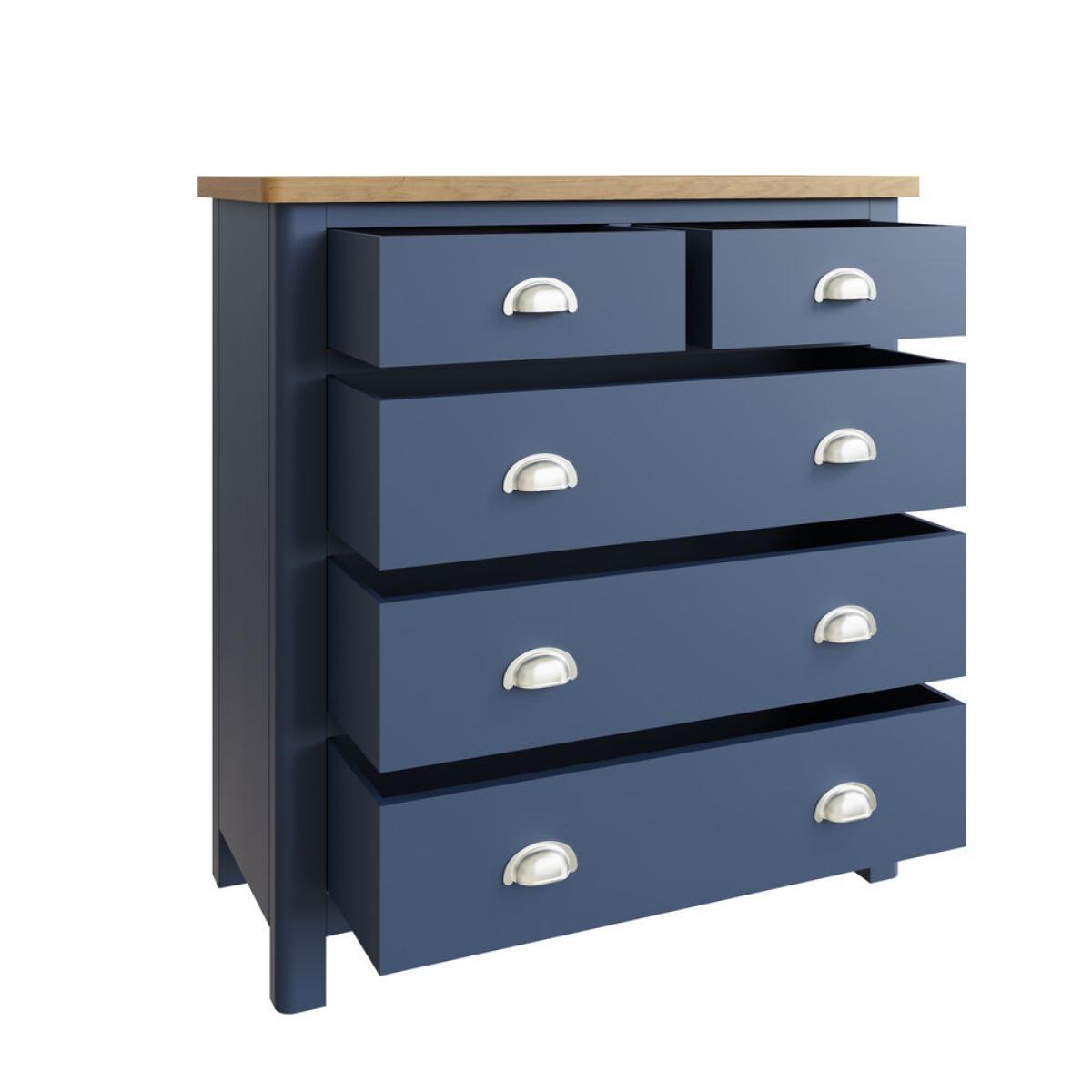 Ruskin Blue 5 Drawer Chest – image 3