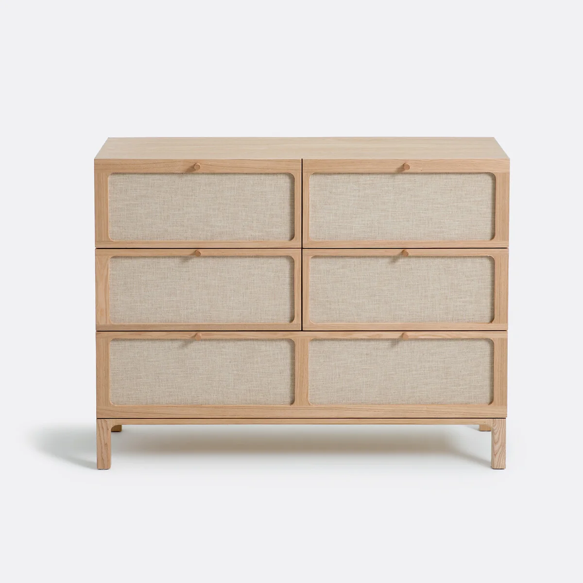 Esmara Ash Veneer and Linen 5-Drawer Chest of Drawers – image 2