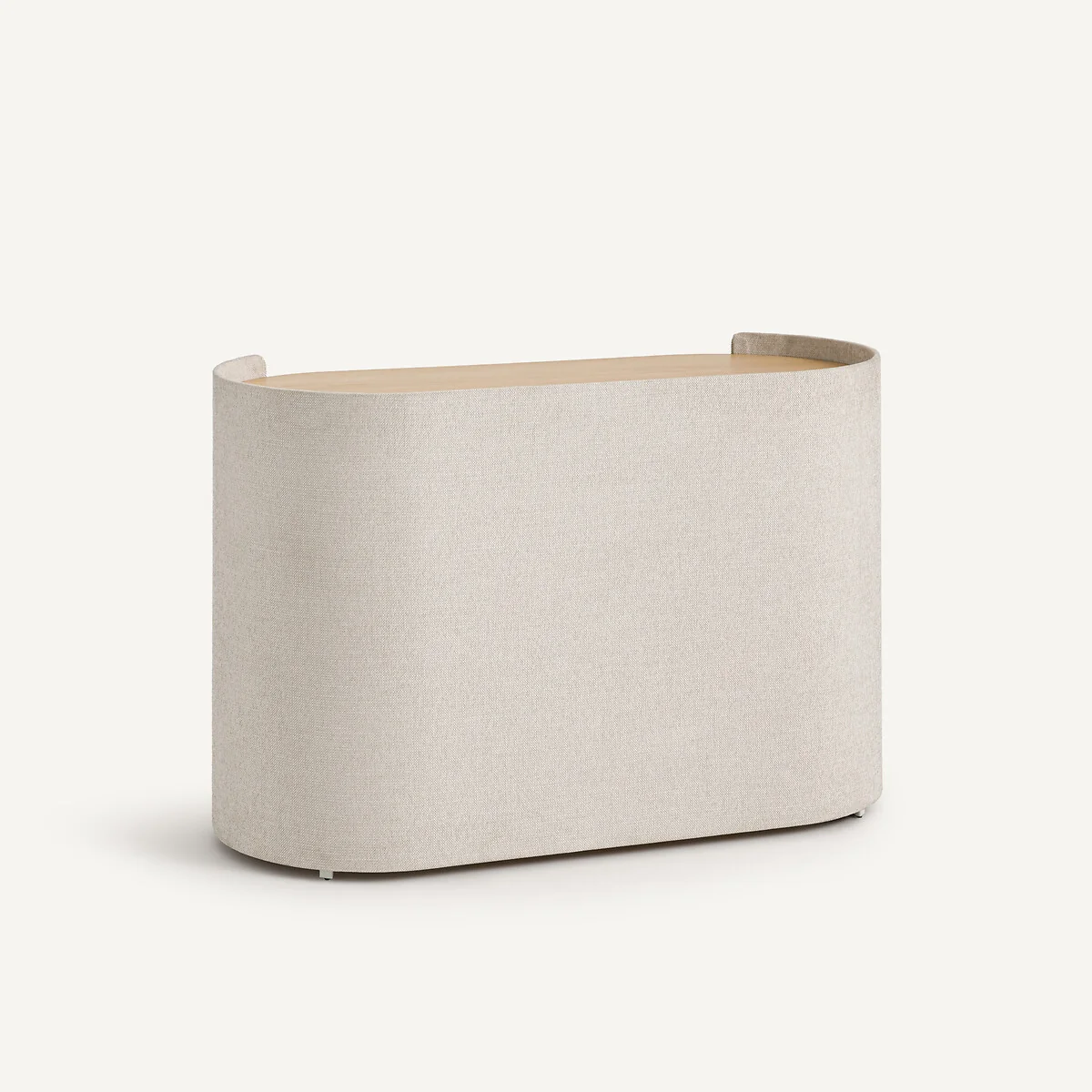 Firmo Chest of Drawers with 3 Drawers in Oak Veneer and Fabric – image 5
