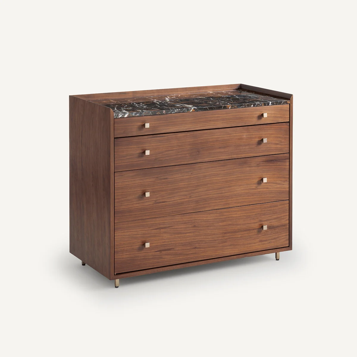 Noham Walnut and Amber Marble Chest of Drawers – image 2